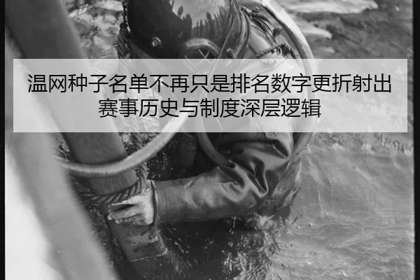 温网种子名单不再只是排名数字更折射出赛事历史与制度深层逻辑